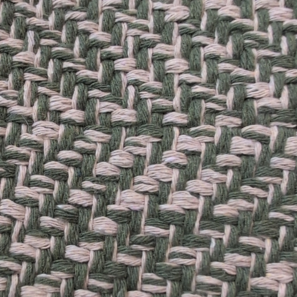 New without Tags Olive Green & Khaki Woven Cotton Throw Accent Rug 4' X 6' - Picture 3 of 5